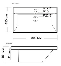 Style Line Тумба с раковиной Лофт Classic 80/100 R бетон – фотография-3